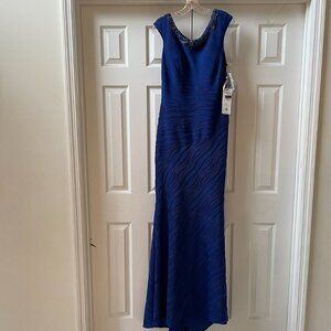NWT--Cameron Blake royal blue long gown